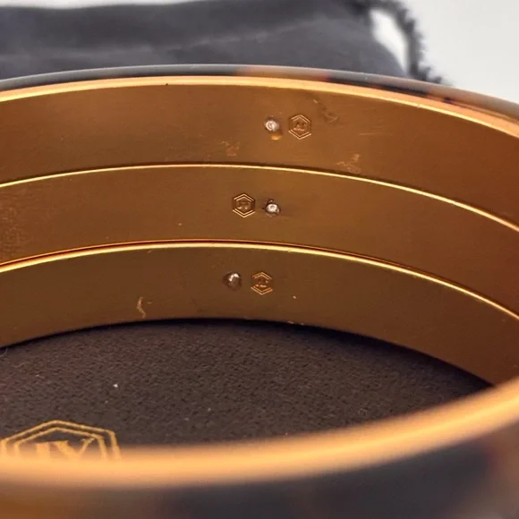 NWOT Set Of Three Julie Vos Madison Tortoiseshell Statement Bangles